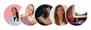 5 images of coaches that are using CoCoach as their coaching platform and for building their website and app.