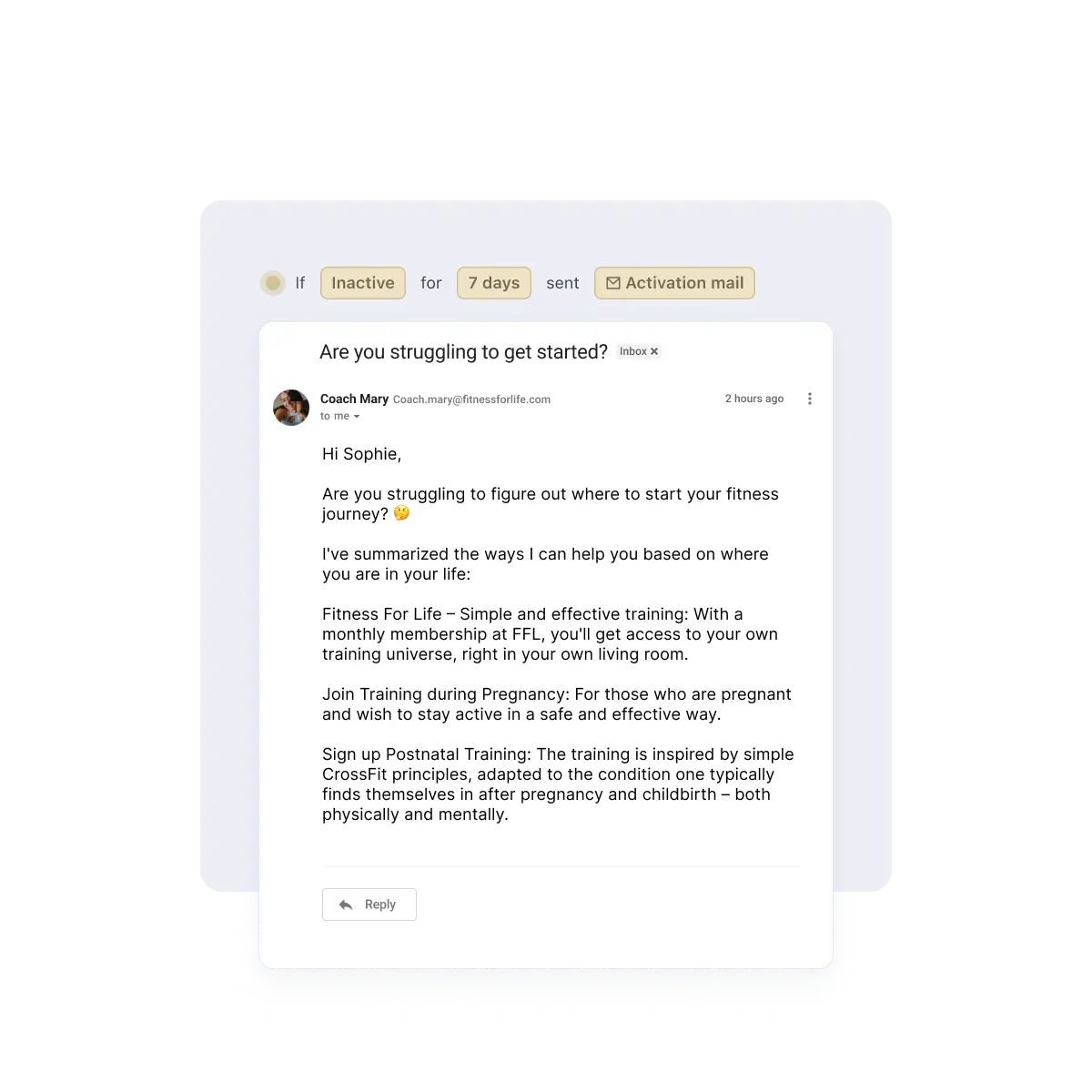 Highlighted headline example on screen – how to write scroll-stopping content as a coach.